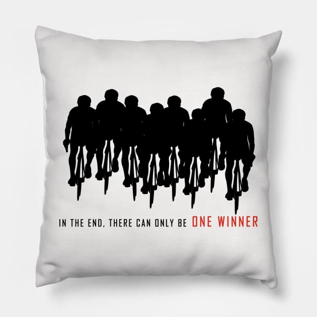 Tour de France Only One Winner / cycling Pillow by Wine4ndMilk