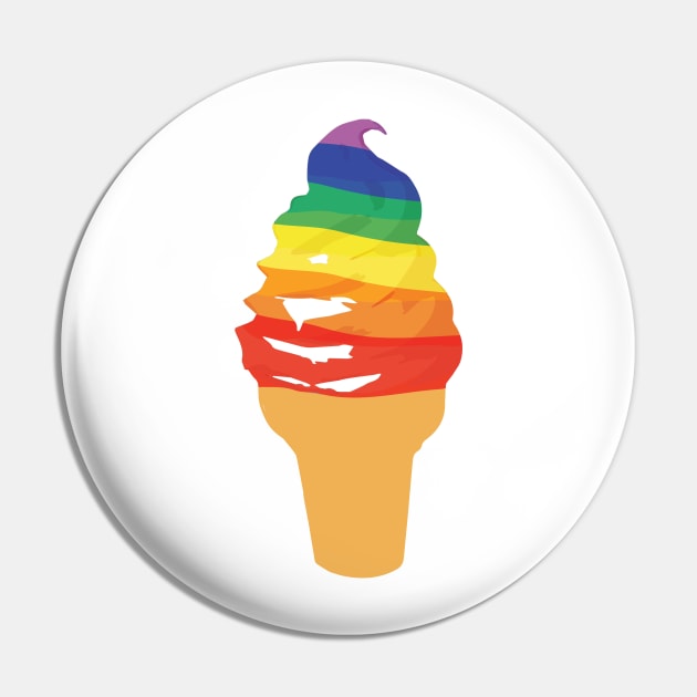 Ice Cream Rainbow Pin by Buck_Red