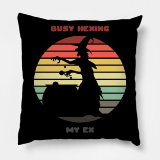 Sunset Witch / Busy Hexing My Ex Pillow