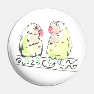 Summer Love Birds Pin