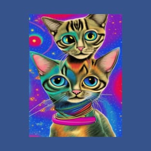 Psychedelic Alien Kitty T-Shirt