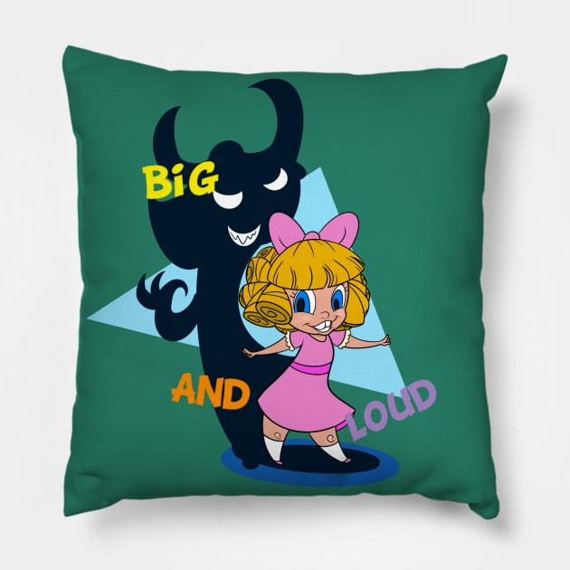 Big and loud Pillow by AmyNewBlue