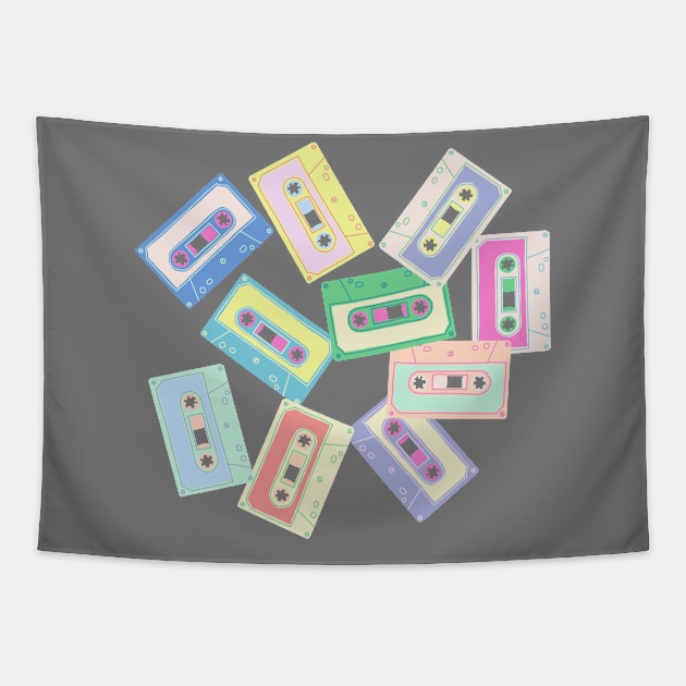 Retro Mixtapes Tapestry by Rebelform