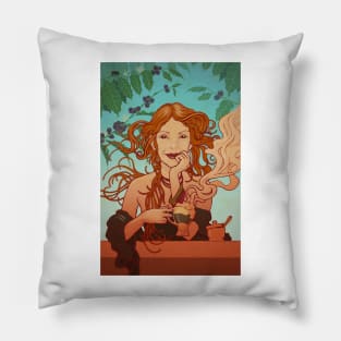 My coffee muse Pillow