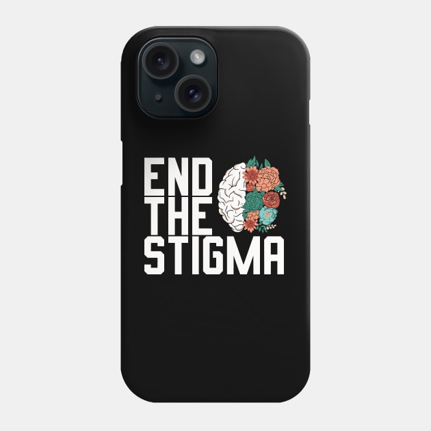 End The Stigma Mental Health Awareness Phone Case by Shopinno Shirts