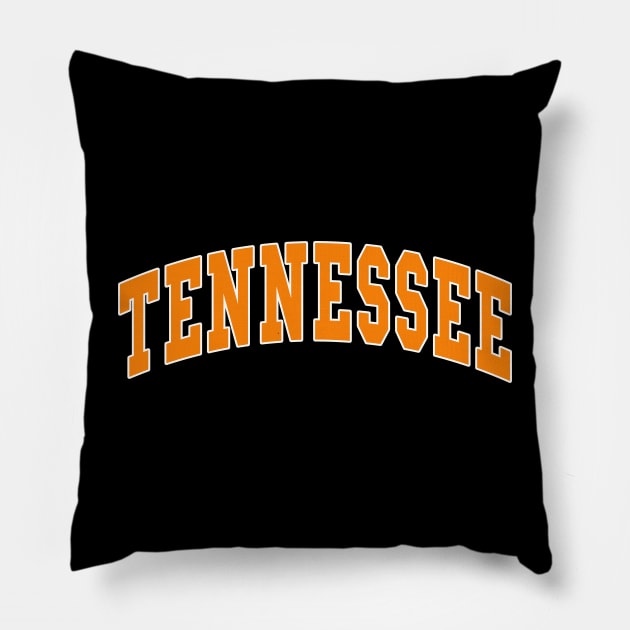 Tennessee - college university font letters jersey football basketball baseball softball volleyball hockey lover fan player christmas birthday gift for men women kids mothers fathers day dad mom vintage retro Pillow by Fanboy04