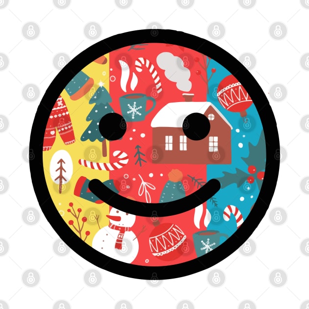 Happy Christmas emoji. Colorful, pretty and cute present by Ideas Design