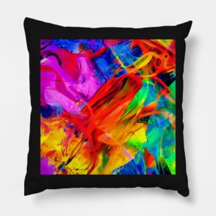 Bright Colorful Abstract Design Pillow