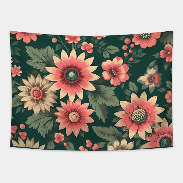 Pink Flowers Tapestry by Jenni Arts