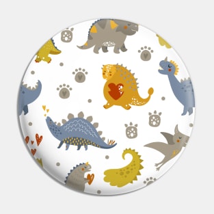 Fun Dinosaur Pattern Back to School Pin