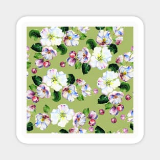 Apple Blossom Neck Gator Green Apple Blossoms Magnet