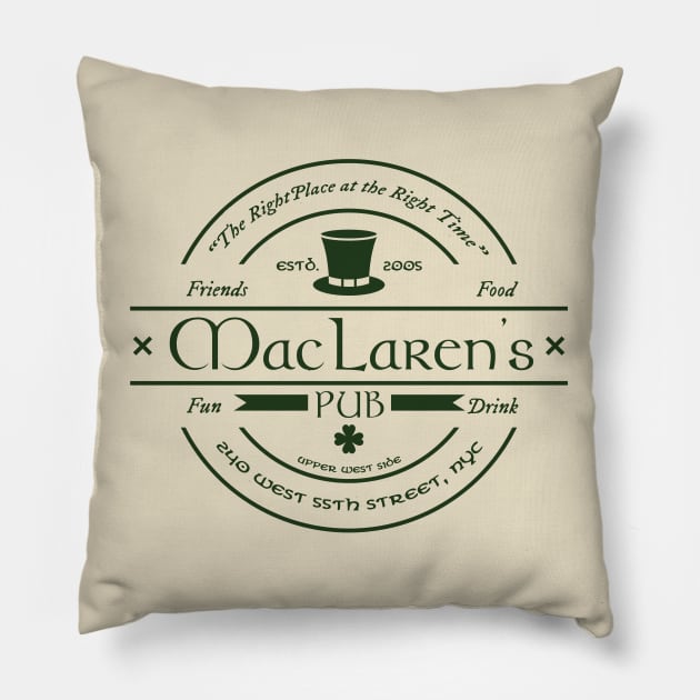 McClaren's Pub from How I Met your Mother Pillow by MonkeyKing