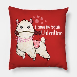 Llama be your Valentine tshirt Pillow