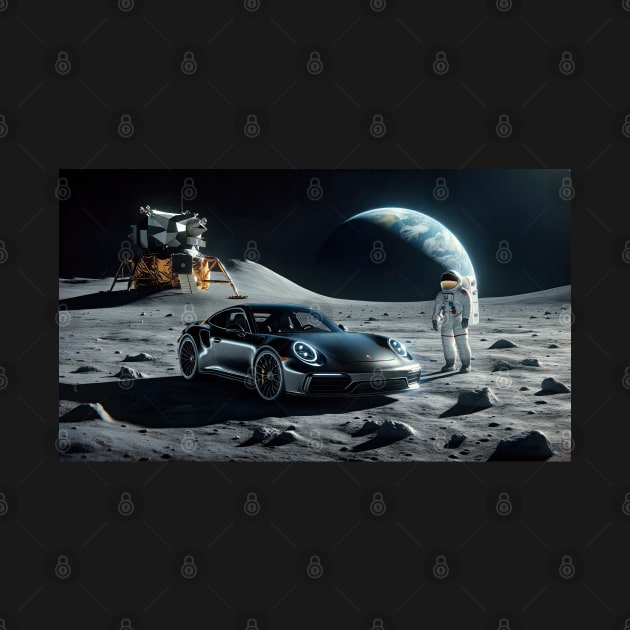 2018 Porsche 911 Turbo S on the Moon by NebulaWave