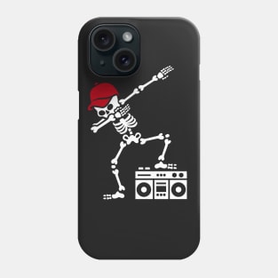 Dab dabbing skeleton boombox - Ghetto blaster Phone Case