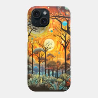 Forest Trees Concept Abstract Colorful Scenery Painting Phone Case