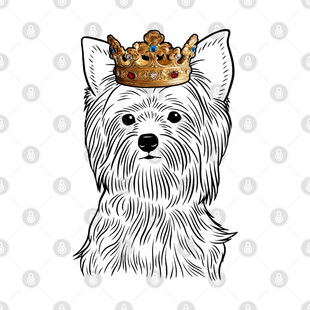 Yorkshire Terrier Dog King Queen Wearing Crown by millersye