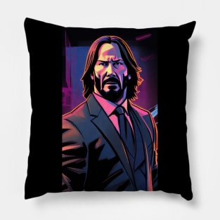 John Wick Comic book style_004 Pillow