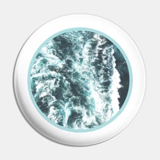 blue white water wave design Pin