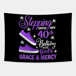 Stepping Into My 40th Birthday With God's Grace & Mercy Bday Tapestry