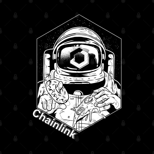 Chainlink DeFi LINK Cryptocurrency Astronaut by BitcoinSweatshirts