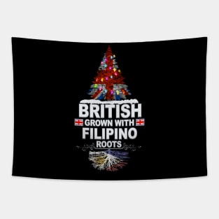 British Grown With Filipino Roots - Gift for Filipino With Roots From Philippines Tapestry