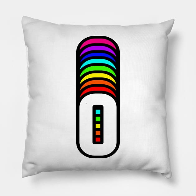 Rainbow Letter, O Pillow by HeavenlyTrashy