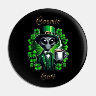 St-Patrick's Day cool Alien grey design Pin