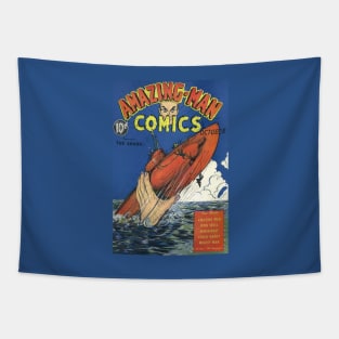 Amazing Man Retro Comic Cover Vol 6 Tapestry