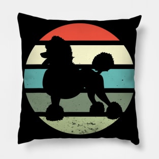 Poodle Dog Retro Pillow