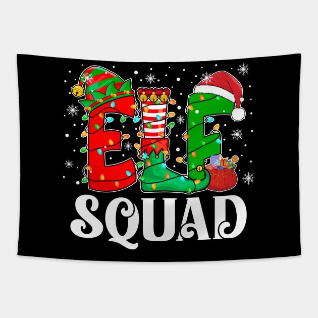 Elf Squad Christmas Matching Family Tapestry by antrazdixonlda