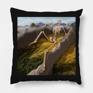 Giant In The Alpine Meadow Pillow