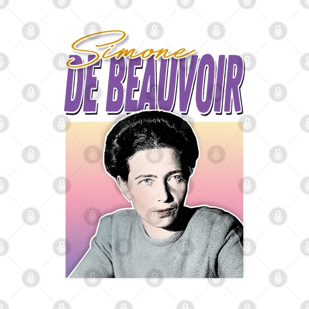 Simone De Beauvoir / Retro Styled Fan Art Design by DankFutura