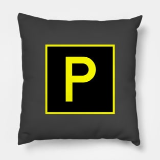 P - Papa - FAA taxiway sign, phonetic alphabet Pillow