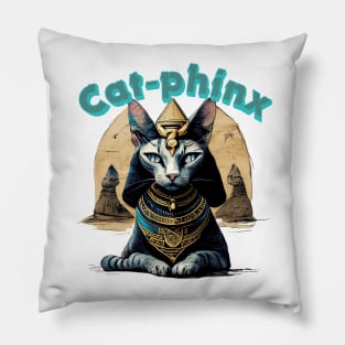 A cat of the Egyptian Sphinx. Pillow