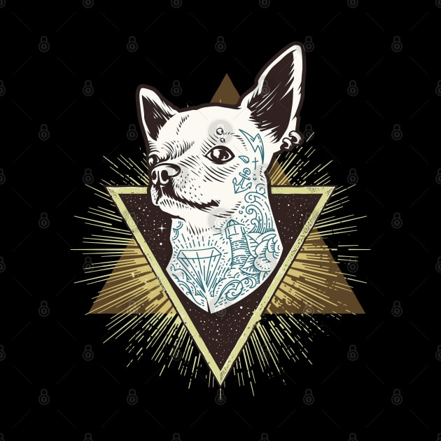 Hipster Chihuahua with Tattoo by Animox