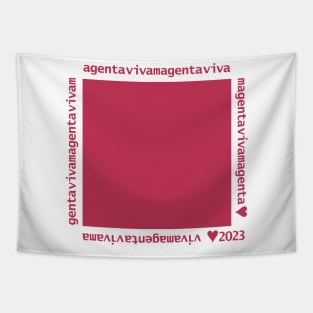 Viva Magenta Color of the Year 2023 Swatch Tapestry