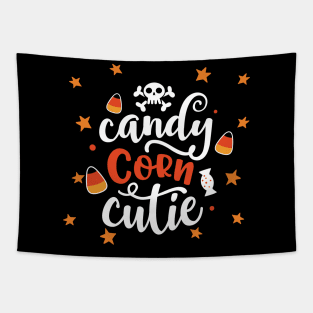 Candy Corn Cutie Halloween Couple Tapestry