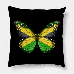 Jamaican Flag  Butterfly - Gift for Jamaican From Jamaica Pillow