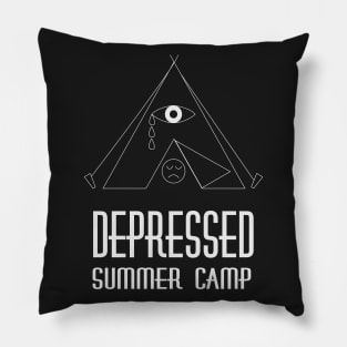 Depressed summer camp Pillow