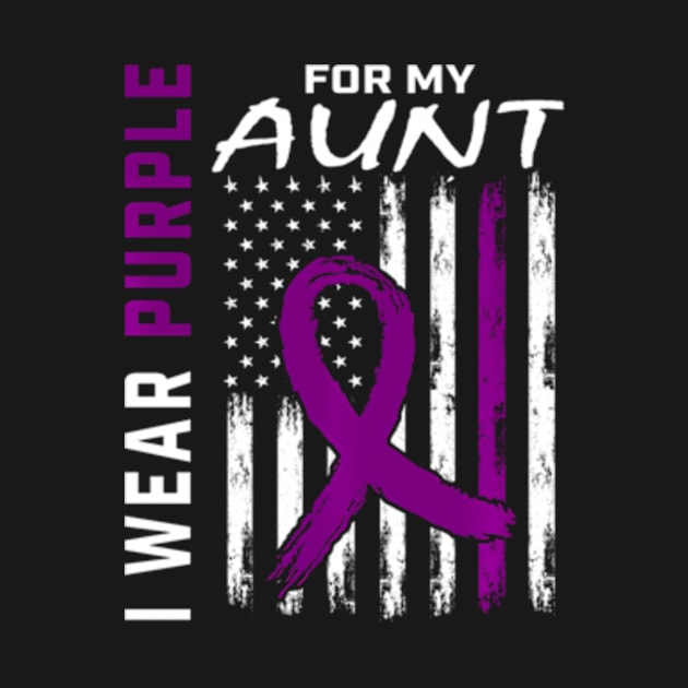 Purple For My Aunt Epilepsy Flag Support by Ro Go Dan