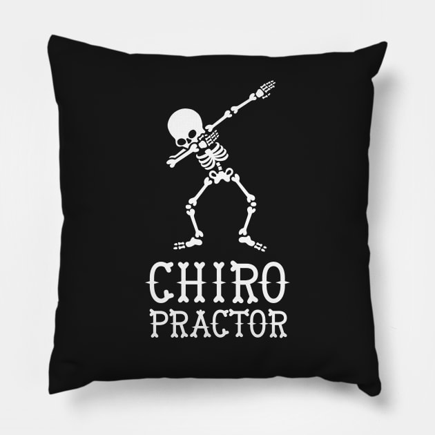 Dab dabbing skeleton chiropractor Pillow by LaundryFactory