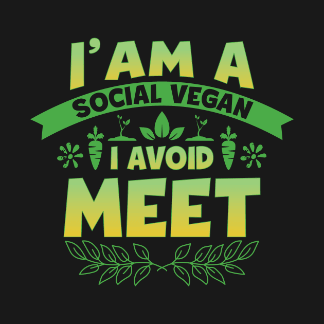 Funny Vegan Vegetarian by PixelArt