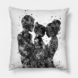 Mother father and daughter Pillow