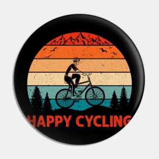 Happy cycling Pin