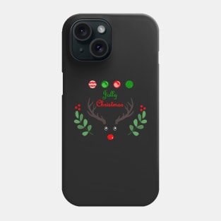 Jolly Christmas reindeer, hohoho Phone Case