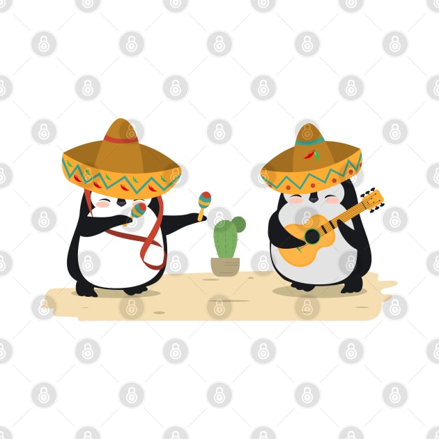 Penguins in sombrero by CraftCloud