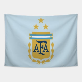 Argentina Football Team With Three Stars Tapestry