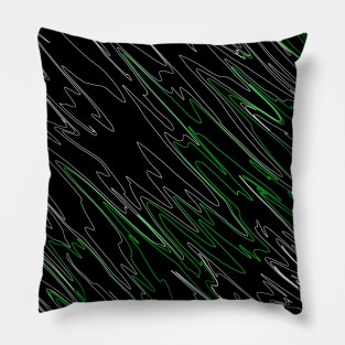 Marbled Black Green Pillow