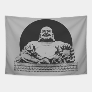 Buddhism Art Black Color Tapestry